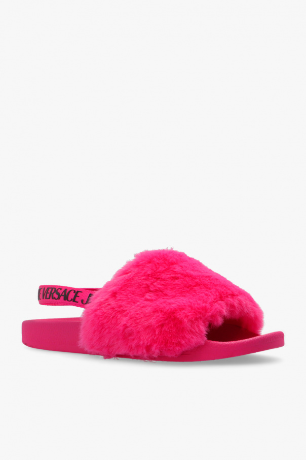 Versace best sale fluffy slides